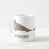 ウォルラスグラフィックリアリスティックスタイルイラストレーション コーヒーマグカップ (正面左)