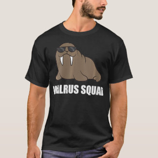 ウォレスおもしろいスチームWalrus Walrus Squad VNeck Tシャツ