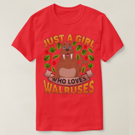 ウォレスおもしろいス動物愛好家ワを愛する女の子 Tシャツ (デザイン正面)