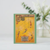 ウォレスがトリプル回転トラペーズのポスターを表示 ポストカード (スタンド正面)