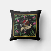 ウォレスクランバッジ&タータンチェックティスル装飾用クッション クッション (裏面)