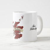 ウォレスクランバッジ&タータンチェックマップ ジャンボコーヒーマグカップ (正面右)