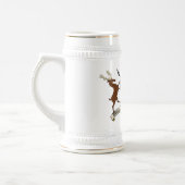 ウォレスクランバッジ&タータンチェック付/スタッグ ビールジョッキ (左)