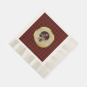 ウォレスクランバッジ&タータンチェック 縁ありランチョンナプキン (角)