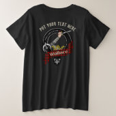 ウォレスクランバッジ プラスサイズTシャツ (デザイン裏面)