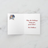 ウォレスクレスト&タータンチェック(ロビン付きパーソナライズされたクリスマス) カード (内部)