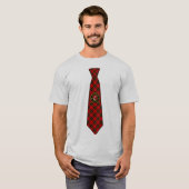 ウォレスタータンチェックネクタイバッジ付きTシャツ Tシャツ (正面フル)