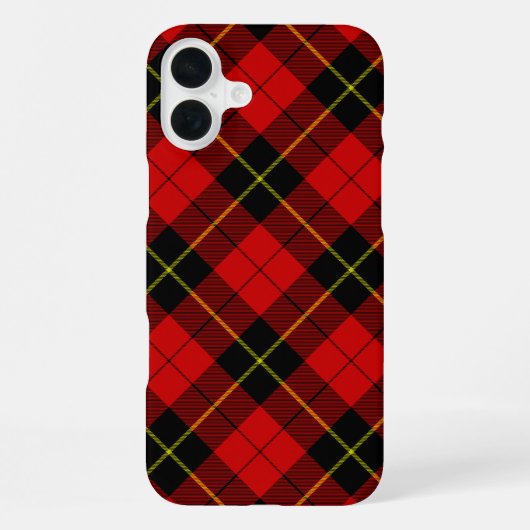 ウォレスタータンチェックレッドブラックプレイド iPhoneケース (裏面)