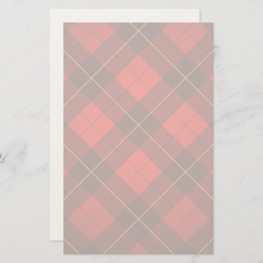ウォレスタータンチェック背景 便箋 (正面/裏面)