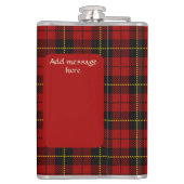 ウォレスバッジ&タータンチェックパーソナライズされたスカルゴルフ フラスク (裏面)