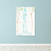 ウォレスファウンテンオンリュブレア |フランス，パリ キャンバスプリント (インサイチュ (ウッドフロア))