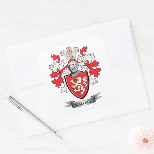 ウォレス家紋コートオブアームズ スクエアシール (封筒)