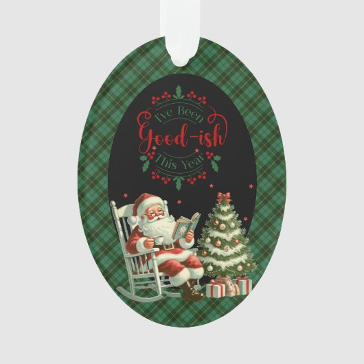 ウォレス狩りスコットランドタータンチェッククリスマス オーナメント (正面)