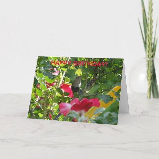 ウォレンとバラ、誕生日 カード (正面)