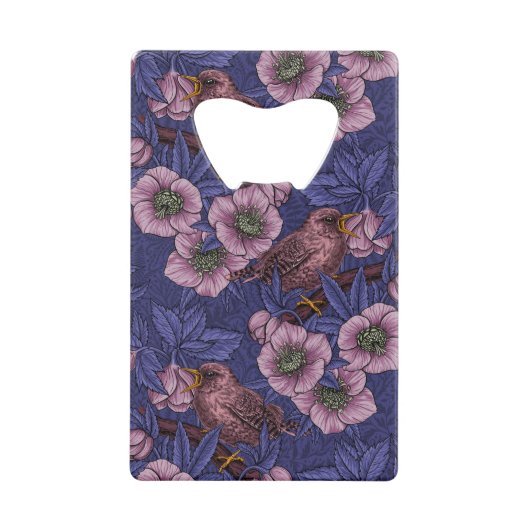 ウォレンとヘレボア、バイオレットとピンク クレジットカード栓抜き (正面)