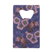 ウォレンとヘレボア、バイオレットとピンク クレジットカード栓抜き (裏面)