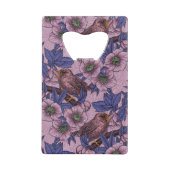 ウォレンとヘレボア、ピンクとバイオレット クレジットカード栓抜き (裏面)