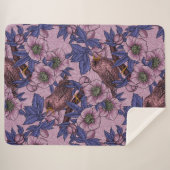 ウォレンとヘレボア、ピンクとバイオレット シェルパブランケット (正面(横))