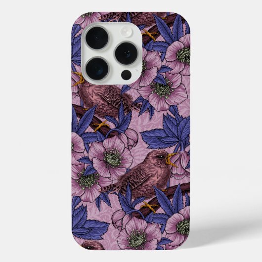 ウォレンとヘレボア、ピンクとバイオレット Case-Mate iPhoneケース (裏面)