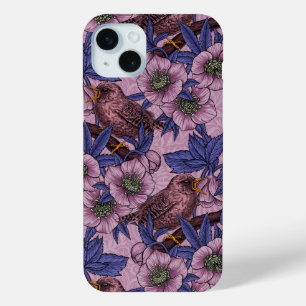 ウォレンとヘレボア、ピンクとバイオレット iPhone 15 MINIケース