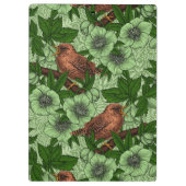 ウォレンとヘレボア、ライトグリーン クリップボード (裏面)