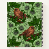 ウォレンとヘレボア、ライトグリーン ノートブック (裏面)