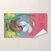 ウォレンバード&スノードロップ&春 バスタオルセット (ハンドタオル)