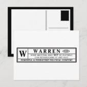 ウォレン警告ラベル ポストカード (正面/裏面)