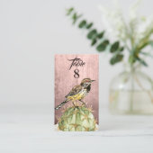 ウォレン鳥の水色サボテン結婚ズ プレイスカード (スタンド正面)