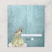 ウォレン鳥の水色サボテン結婚ズ プレイスカード (外部開封)