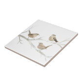 ウォレン鳥獣野生動物の水の色アートかわいい タイル (側面)