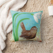 ウォレン・バードが夜明けに春で歌う クッション (ブランケット)