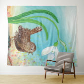 ウォレン・バードが夜明けに春で歌う タペストリー (インサイチュ(横))