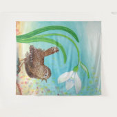 ウォレン・バードが夜明けに春で歌う タペストリー (正面(横))