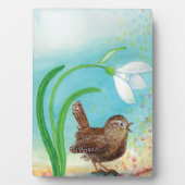 ウォレン・バードが夜明けに春で歌う フォトプラーク (正面)