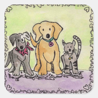 ウォレン、ロビー、ジェイのステッカー スクエアシール