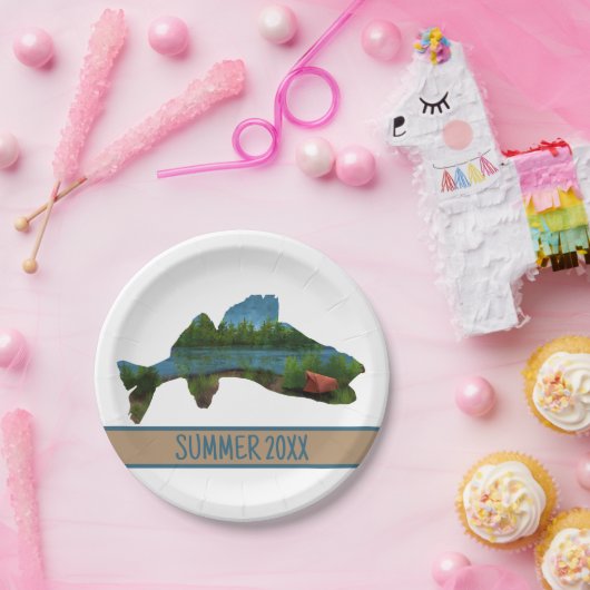 ウォレー魚釣りテントキャンピングレイク ペーパープレート (パーティー)