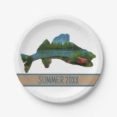 ウォレー魚釣りテントキャンピングレイク ペーパープレート (正面)