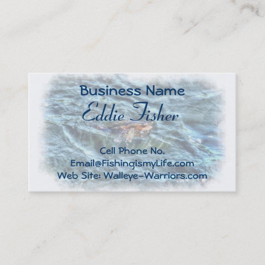 ウォレー魚釣り屋外フィッシャーマンズスポーツビズカード 名刺 (正面)