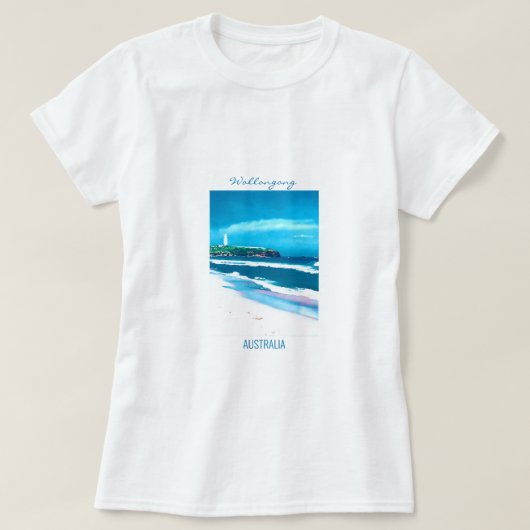 ウォロンビーチライトハウスNSW Tシャツ (デザイン正面)