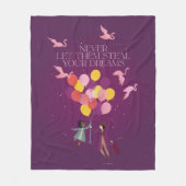 ウォンカ「絶対に夢を奪うな」 フリースブランケット (正面)