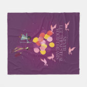 ウォンカ「絶対に夢を奪うな」 フリースブランケット (正面(横))