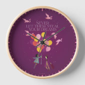 ウォンカ「絶対に夢を奪うな」 壁時計 (正面)