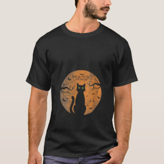 ウォンズハ不気味ロウィーンキャットムーンホカスポカスキャトゥュ Tシャツ