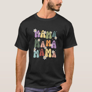 ウォンズレトロママグラフィックヒッピースタイルと花 Tシャツ