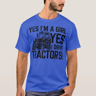 ウォンズYes私は女の子のYes私はトラクターのアグリクル Tシャツ