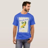 ウォンダーラスト レモンTシャツ: ビンテージ風の旅の姿 Tシャツ (正面フル)
