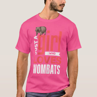 ウォンバおもしろいガールズウォンバットラバーガールI Love Wombats Tシャツ