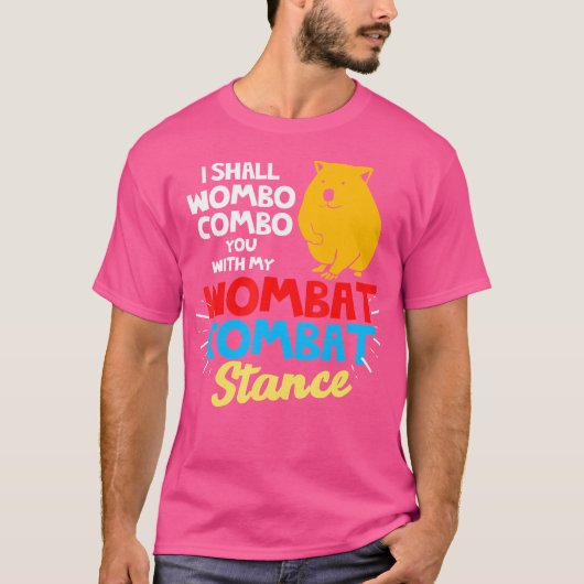 ウォンバおもしろいットの姿勢 Tシャツ (正面)