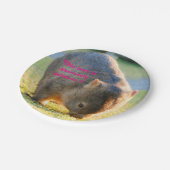 ウォンバットおもしろいのかわいいオーストラリア自然撮影 ペーパープレート (アングル)